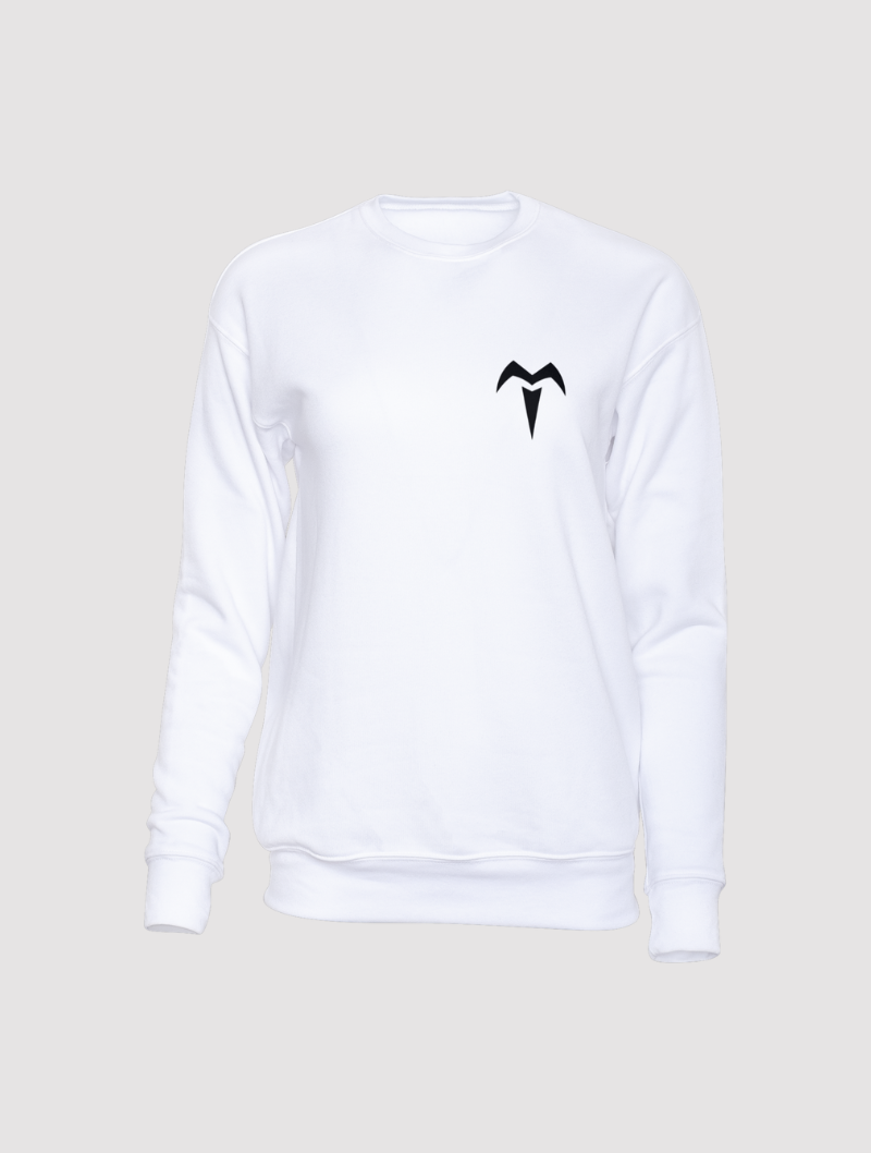 Buzo Treglia Tenis Niño Cuello Redondo Blanco